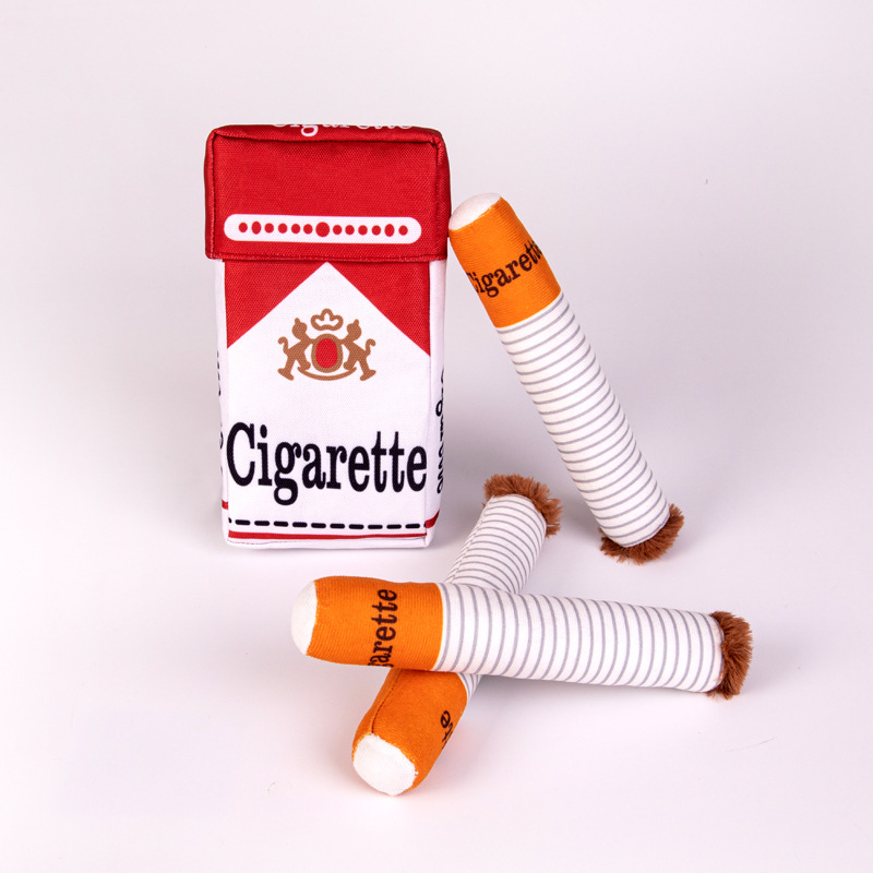 Cigarettes Dog Toy Imitation C - Interactive Squeaky Plush Dog Toy recension och pris
