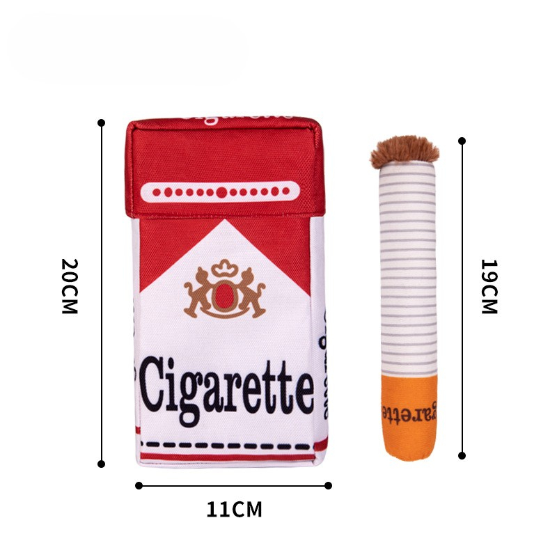 Cigarettes Dog Toy Imitation C - Interactive Squeaky Plush Dog Toy recension och pris