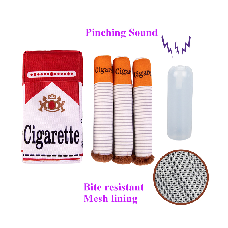 Cigarettes Dog Toy Imitation C - Interactive Squeaky Plush Dog Toy recension och pris