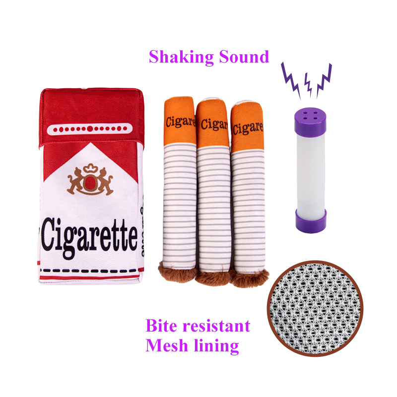 Cigarettes Dog Toy Imitation C - Interactive Squeaky Plush Dog Toy recension och pris