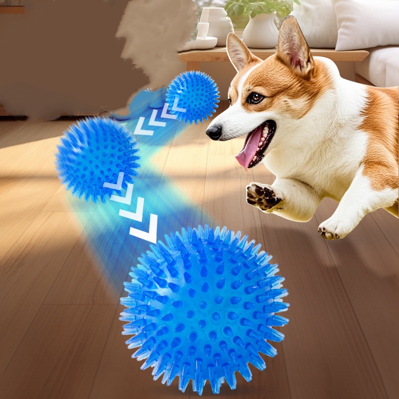 Pet Toy Ball for Cats And Dogs - Interactive Squeaky Plush Dog Toy recension och pris