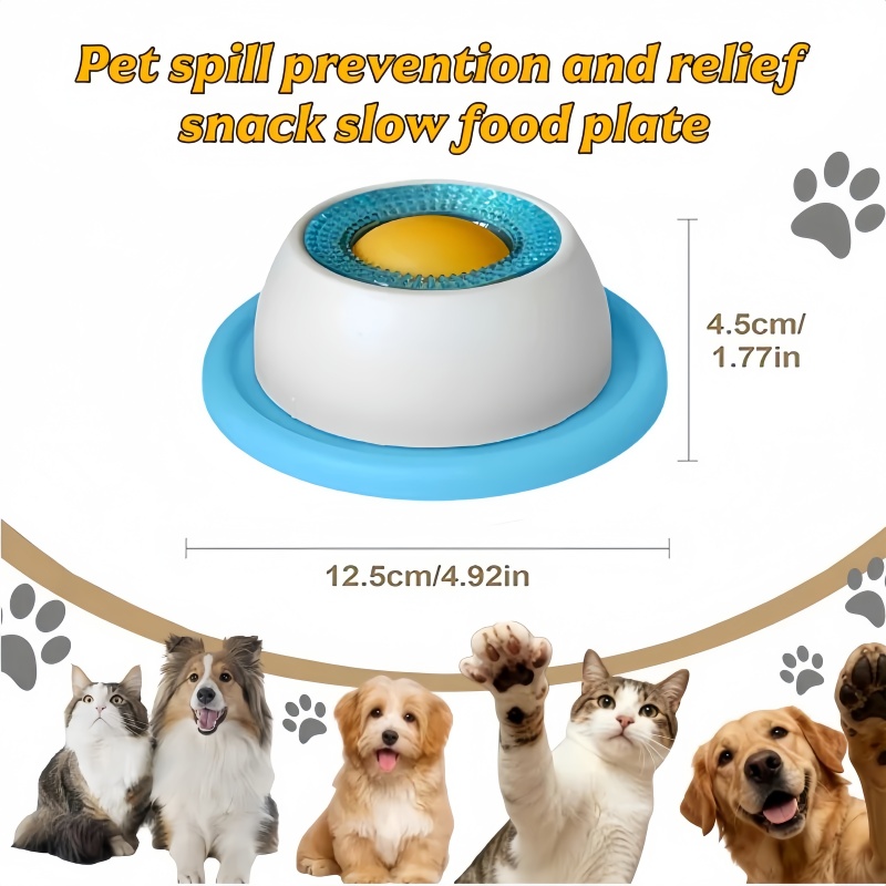 Pet Slow Food Bowl Dog Cat Lic - Dog Puzzle Feeder Toy recension och pris