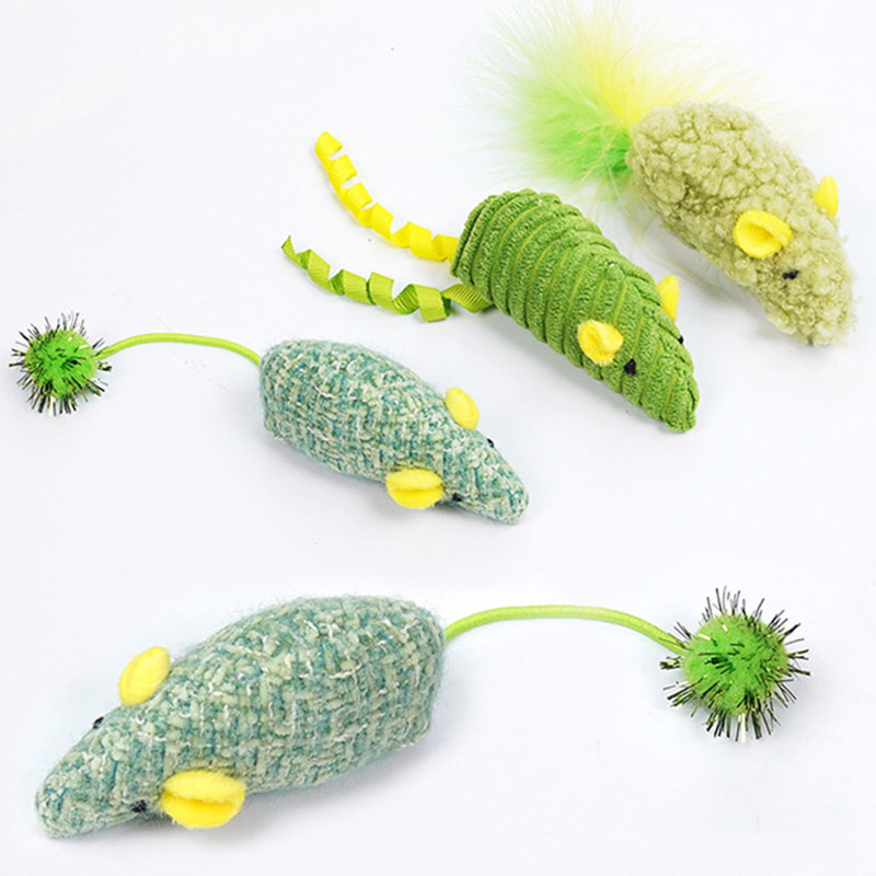 3pcs Realistic Mouse Plush Cat - Catnip Interactive Plush Mouse recension och pris