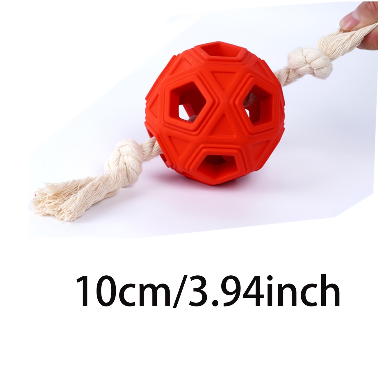 Durable Rubber Dog Chew Ball w - Dog Rope Toy Aggressive Chewers recension och pris