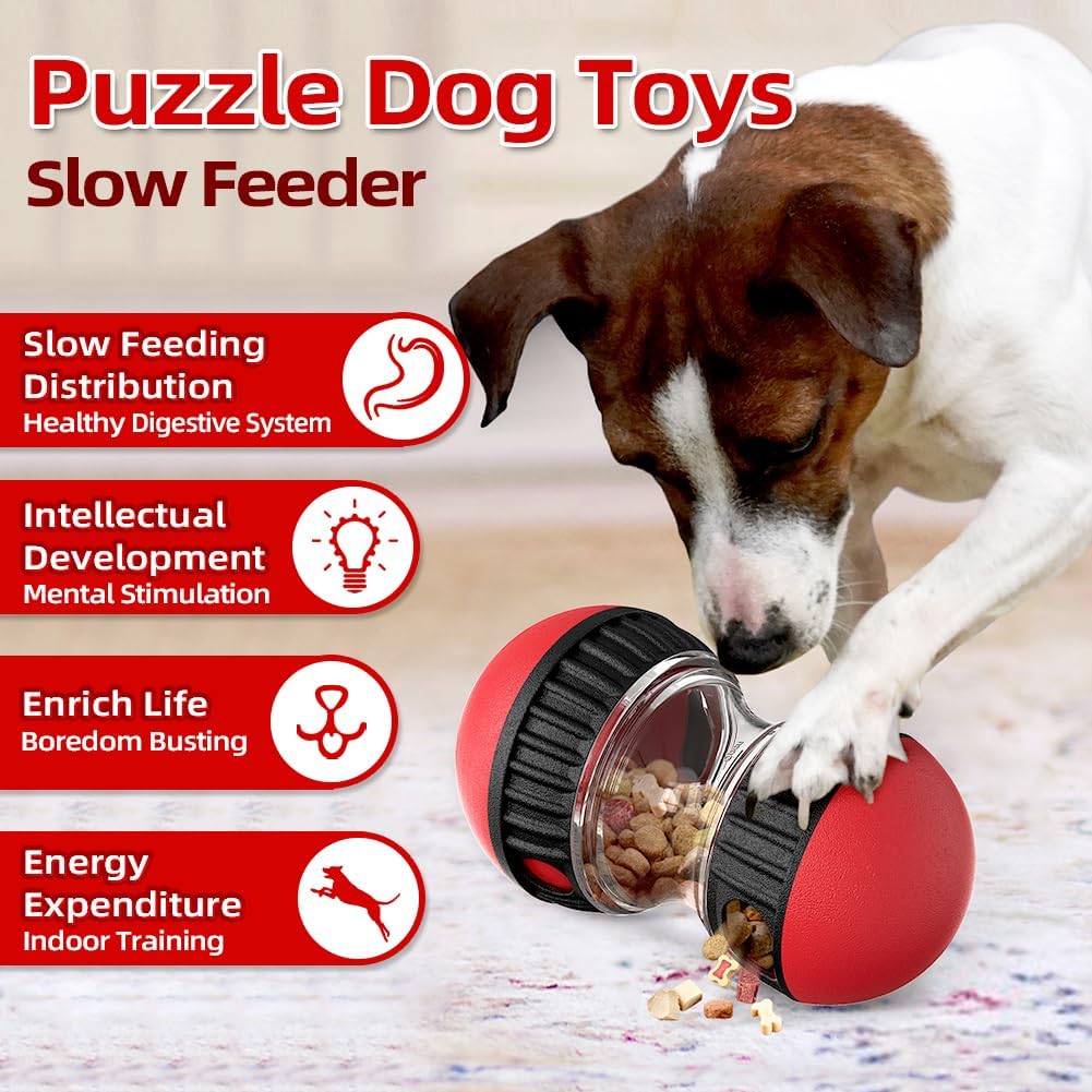 Dog Toys & Adjustable Slow Fee - Dog Puzzle Feeder Toy recension och pris
