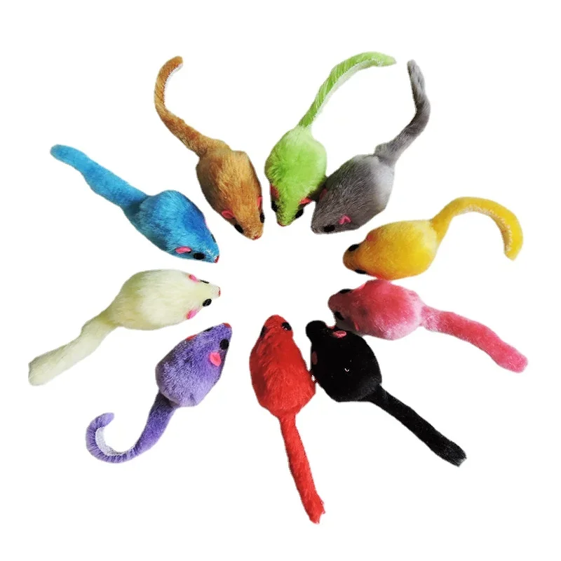 8Pcs furry Plush Cat Toy Soft  - Catnip Interactive Plush Mouse recension och pris