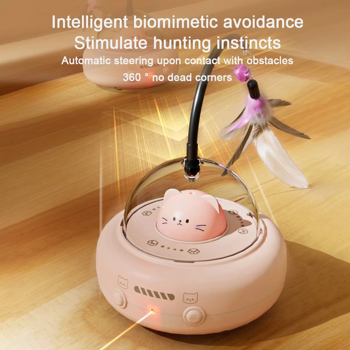 3-in-1 Automatic Cat Teaser Ro - Laser Pointer Cat Toy Automatic recension och pris