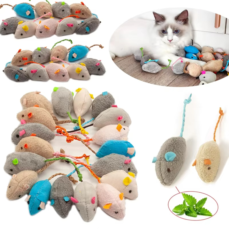 5pcs Rattle Cat Mouse Toys Als - Catnip Interactive Plush Mouse recension och pris
