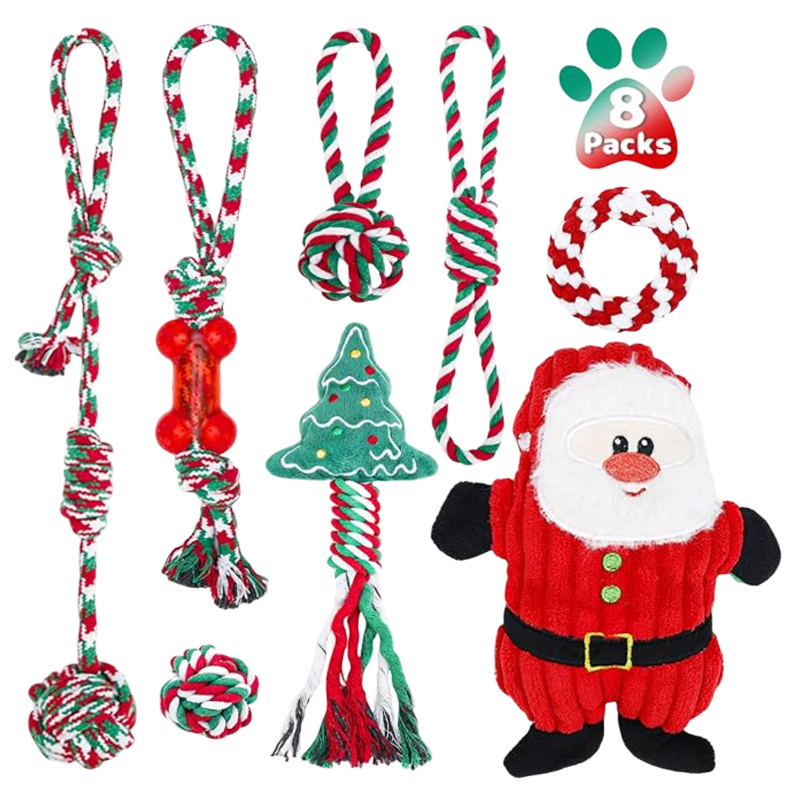 Dog Chew Rope Toys Set Christm - Dog Rope Toy Aggressive Chewers recension och pris