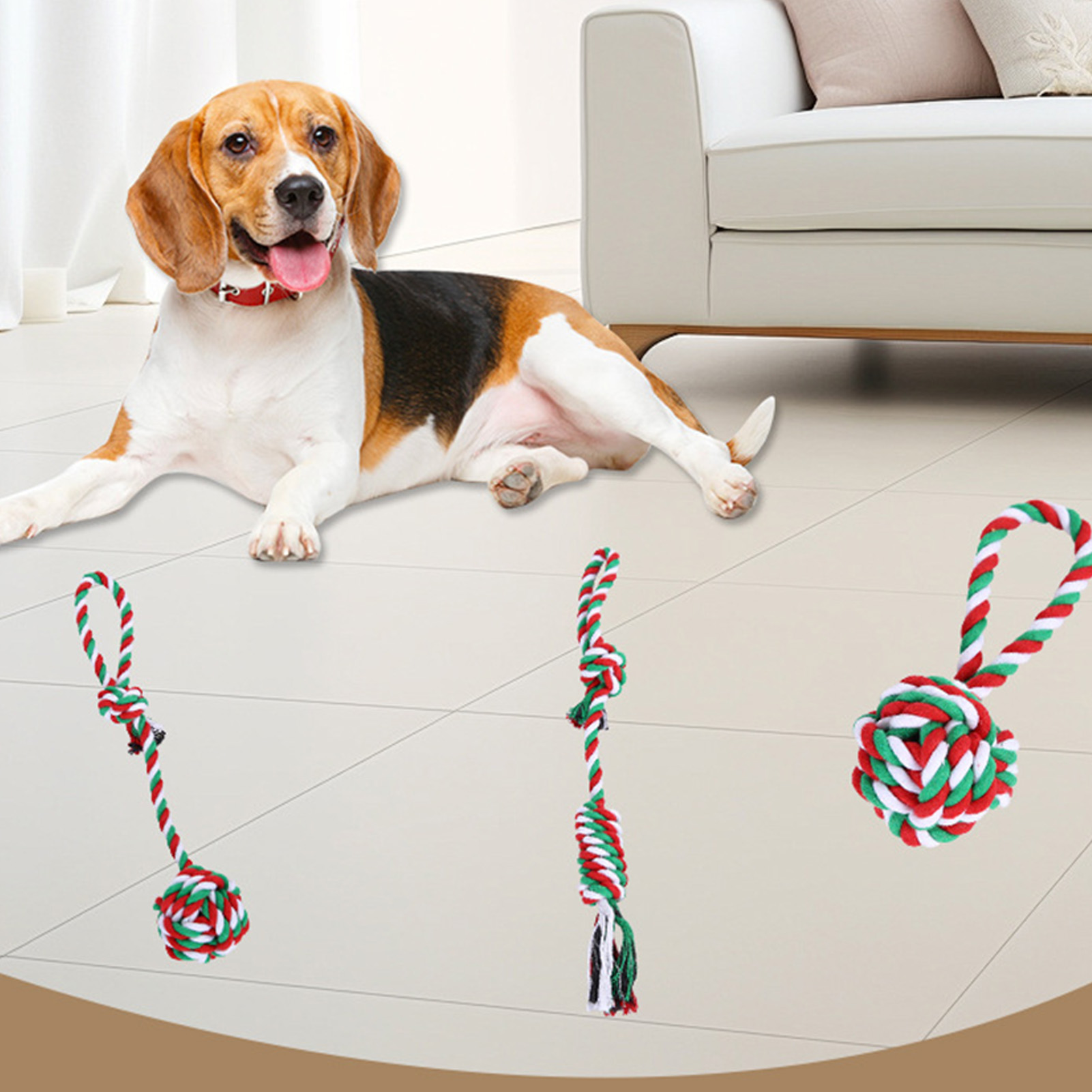 Dog Chew Rope Toys Set Christm - Dog Rope Toy Aggressive Chewers recension och pris